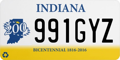 IN license plate 991GYZ