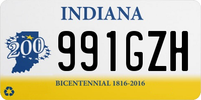 IN license plate 991GZH