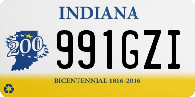 IN license plate 991GZI