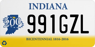 IN license plate 991GZL