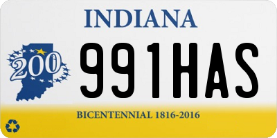 IN license plate 991HAS