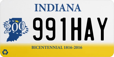 IN license plate 991HAY