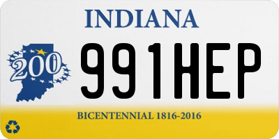 IN license plate 991HEP