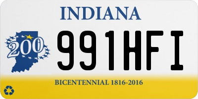 IN license plate 991HFI