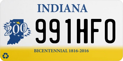 IN license plate 991HFO