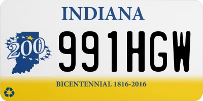 IN license plate 991HGW