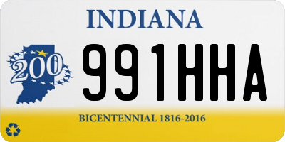 IN license plate 991HHA