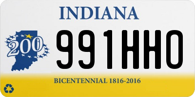IN license plate 991HHO