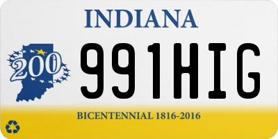 IN license plate 991HIG