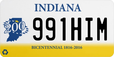 IN license plate 991HIM