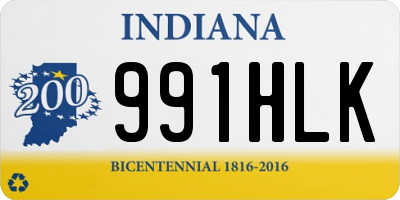 IN license plate 991HLK