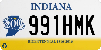 IN license plate 991HMK