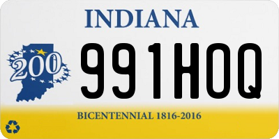 IN license plate 991HOQ