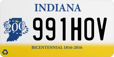 IN license plate 991HOV