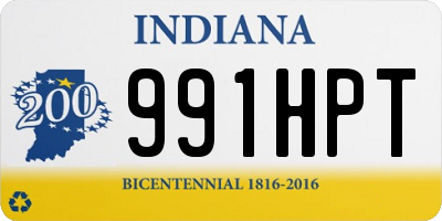 IN license plate 991HPT