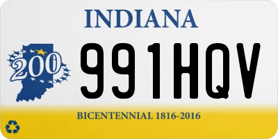 IN license plate 991HQV