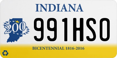 IN license plate 991HSO