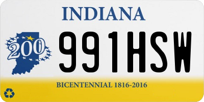 IN license plate 991HSW