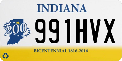IN license plate 991HVX