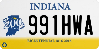 IN license plate 991HWA