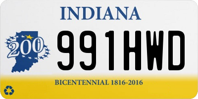 IN license plate 991HWD