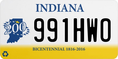 IN license plate 991HWO