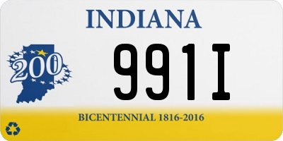IN license plate 991I