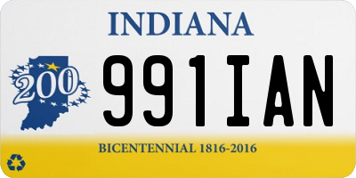 IN license plate 991IAN