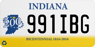 IN license plate 991IBG