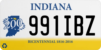 IN license plate 991IBZ