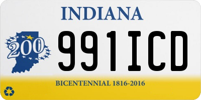 IN license plate 991ICD