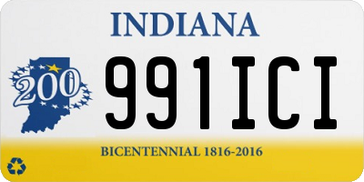 IN license plate 991ICI