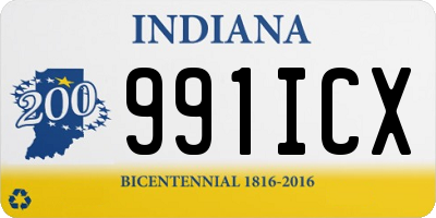 IN license plate 991ICX