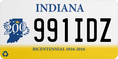 IN license plate 991IDZ