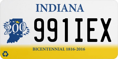 IN license plate 991IEX