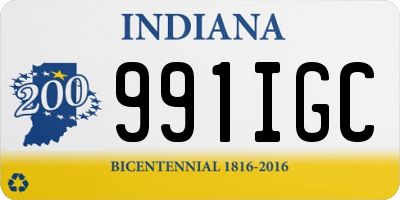 IN license plate 991IGC