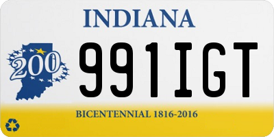 IN license plate 991IGT