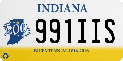 IN license plate 991IIS
