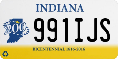 IN license plate 991IJS