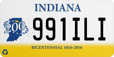 IN license plate 991ILI