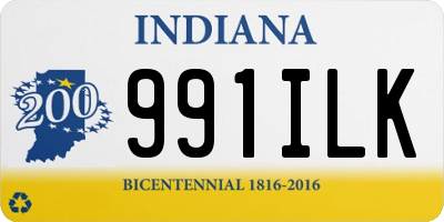 IN license plate 991ILK