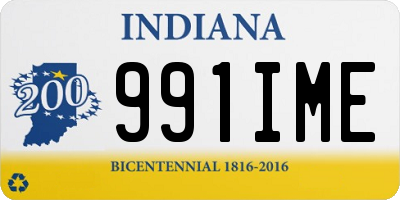 IN license plate 991IME