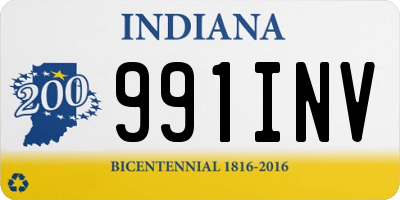 IN license plate 991INV