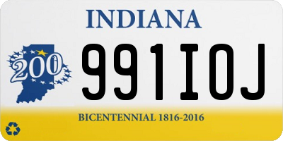 IN license plate 991IOJ