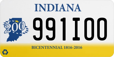 IN license plate 991IOO