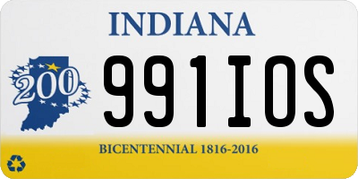 IN license plate 991IOS