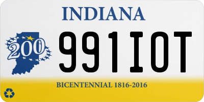 IN license plate 991IOT