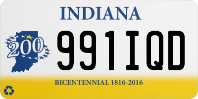 IN license plate 991IQD