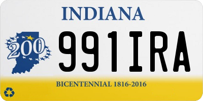 IN license plate 991IRA