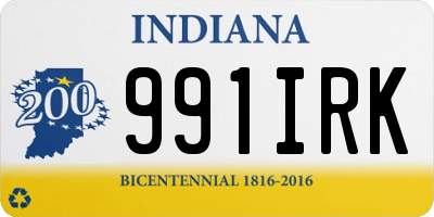 IN license plate 991IRK